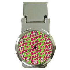 Just Sexy Quote Typographic Pattern Money Clip Watches by dflcprints