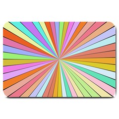 Colorful Beams Large Doormat by LalyLauraFLM