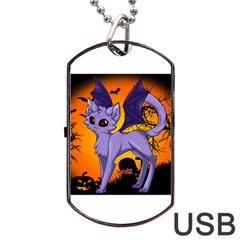 Seruki Vampire Kitty Cat Dog Tag Usb Flash (two Sides)  by Seruki