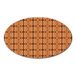 Faux Animal Print Pattern Oval Magnet Front