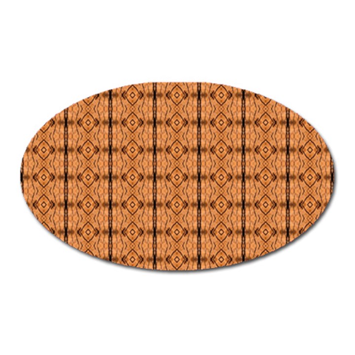 Faux Animal Print Pattern Oval Magnet