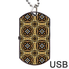 Faux Animal Print Pattern Dog Tag Usb Flash (one Side) by GardenOfOphir