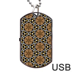 Faux Animal Print Pattern Dog Tag Usb Flash (one Side) by GardenOfOphir