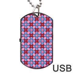 Cute Pretty Elegant Pattern Dog Tag Usb Flash (one Side) by GardenOfOphir