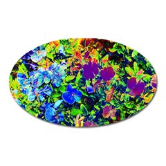 The Neon Garden Oval Magnet by rokinronda