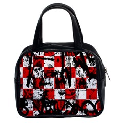 Emo Checker Graffiti Classic Handbags (2 Sides) by ArtistRoseanneJones