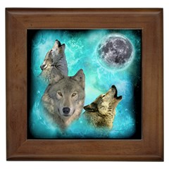 Wolves Shiney Grim Moon 3000 Framed Tiles by ratherkool