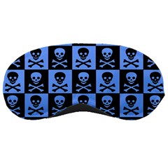 Blue Skull Checkerboard Sleeping Masks by ArtistRoseanneJones