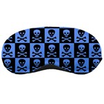 Blue Skull Checkerboard Sleeping Masks Front