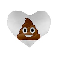 Poop Standard 16  Premium Heart Shape Cushions by redcow