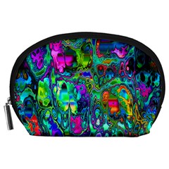 Inked Spot Fractal Art Accessory Pouch (large) by TheWowFactor