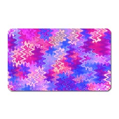 Pink And Purple Marble Waves Magnet (rectangular) by KirstenStar