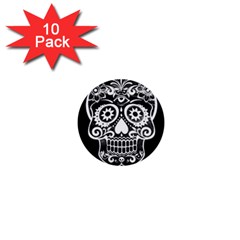 Skull 1  Mini Buttons (10 Pack)  by ImpressiveMoments