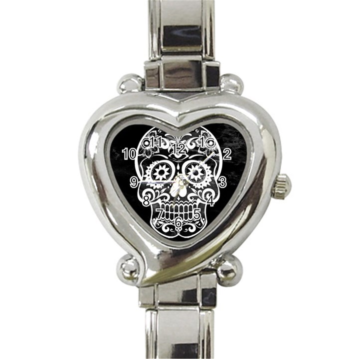 Skull Heart Italian Charm Watch