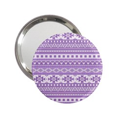 Fancy Tribal Borders Lilac 2 25  Handbag Mirrors by ImpressiveMoments