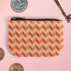 Modern Retro Chevron Patchwork Pattern Mini Coin Purses by GardenOfOphir