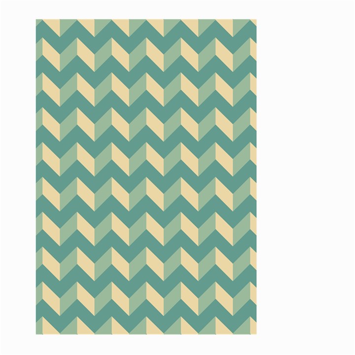 Modern Retro Chevron Patchwork Pattern Large Garden Flag (Two Sides)