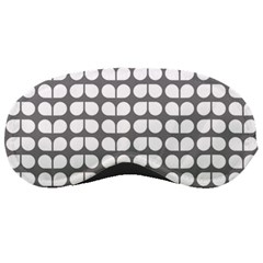 Gray And White Leaf Pattern Sleeping Masks by GardenOfOphir