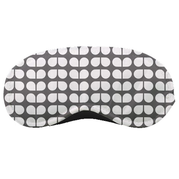 Gray And White Leaf Pattern Sleeping Masks