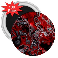 Fractal Marbled 07 3  Magnets (100 Pack) by ImpressiveMoments