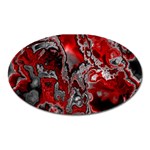 Fractal Marbled 07 Oval Magnet Front