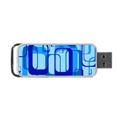 Retro Pattern 1971 Blue Portable Usb Flash (two Sides) by ImpressiveMoments