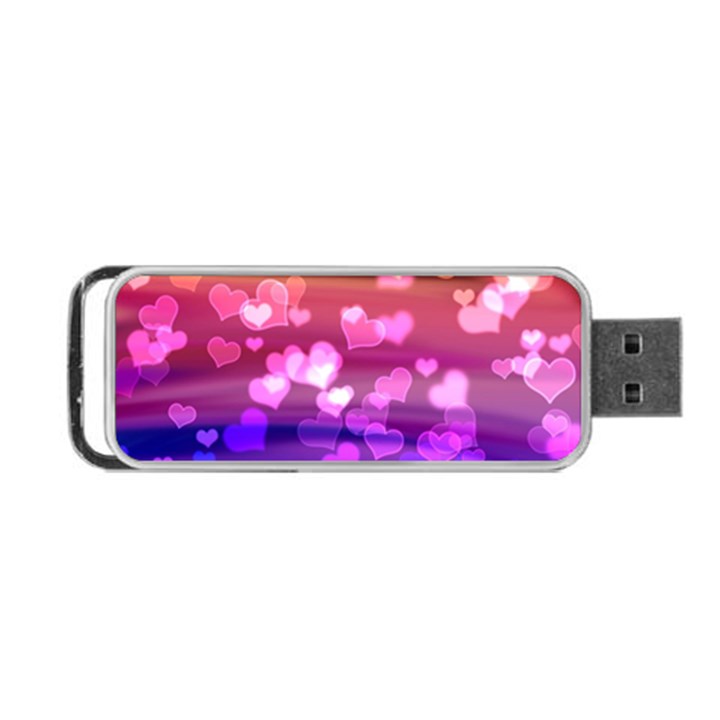 Lovely Hearts, Bokeh Portable USB Flash (Two Sides)