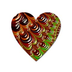 Special Fractal 31 Green,brown Heart Magnet by ImpressiveMoments