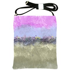 Abstract Garden In Pastel Colors Shoulder Sling Bags by digitaldivadesigns