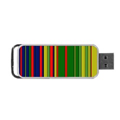 Hot Stripes Grenn Blue Portable Usb Flash (two Sides) by ImpressiveMoments