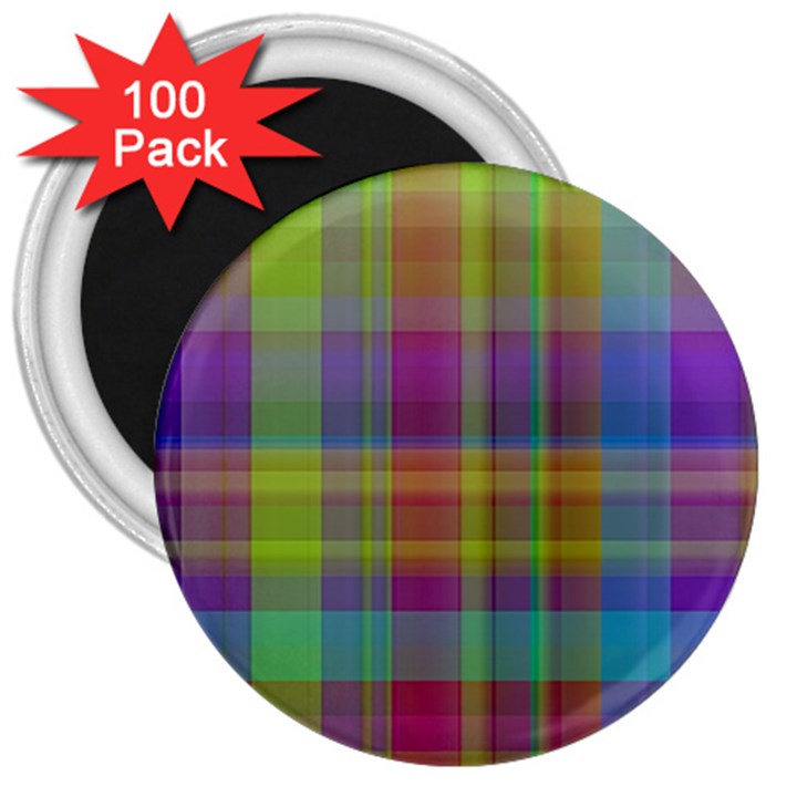 Plaid, Cool 3  Magnets (100 pack)