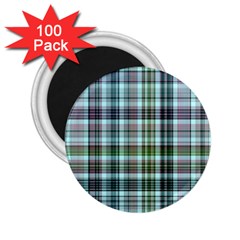 Plaid Ocean 2 25  Magnets (100 Pack)  by ImpressiveMoments