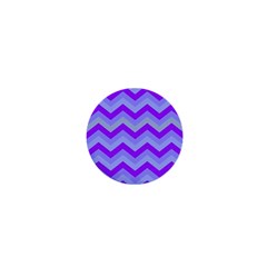 Chevron Blue 1  Mini Magnets by ImpressiveMoments