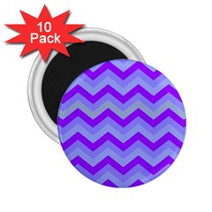 Chevron Blue 2 25  Magnets (10 Pack)  by ImpressiveMoments