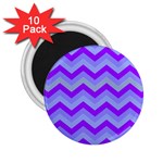 Chevron Blue 2.25  Magnets (10 pack)  Front