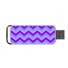 Chevron Blue Portable Usb Flash (two Sides) by ImpressiveMoments