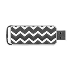 Chevron Dark Gray Portable Usb Flash (two Sides) by ImpressiveMoments