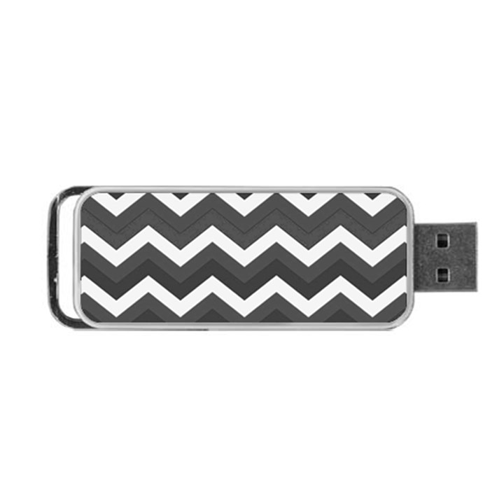 Chevron Dark Gray Portable USB Flash (Two Sides)