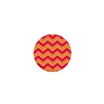 Chevron Peach 1  Mini Magnets Front