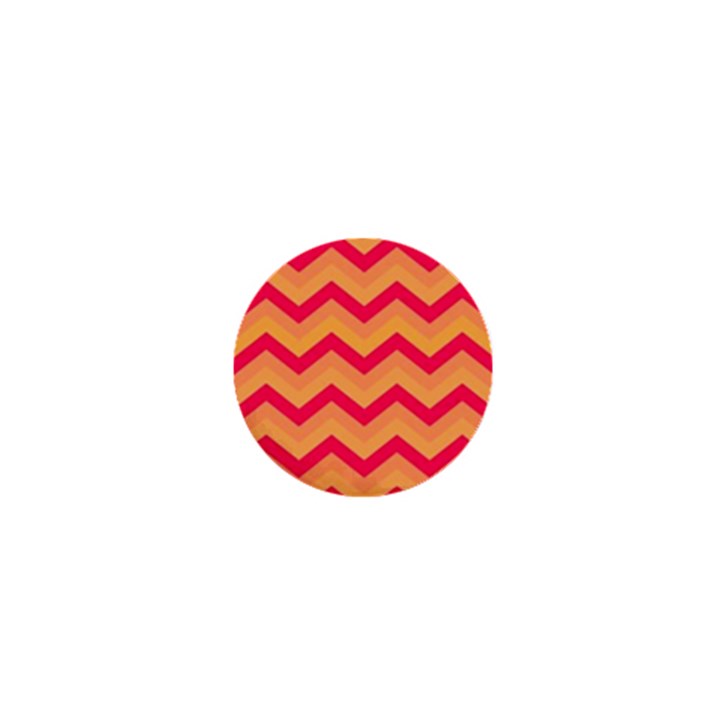 Chevron Peach 1  Mini Magnets