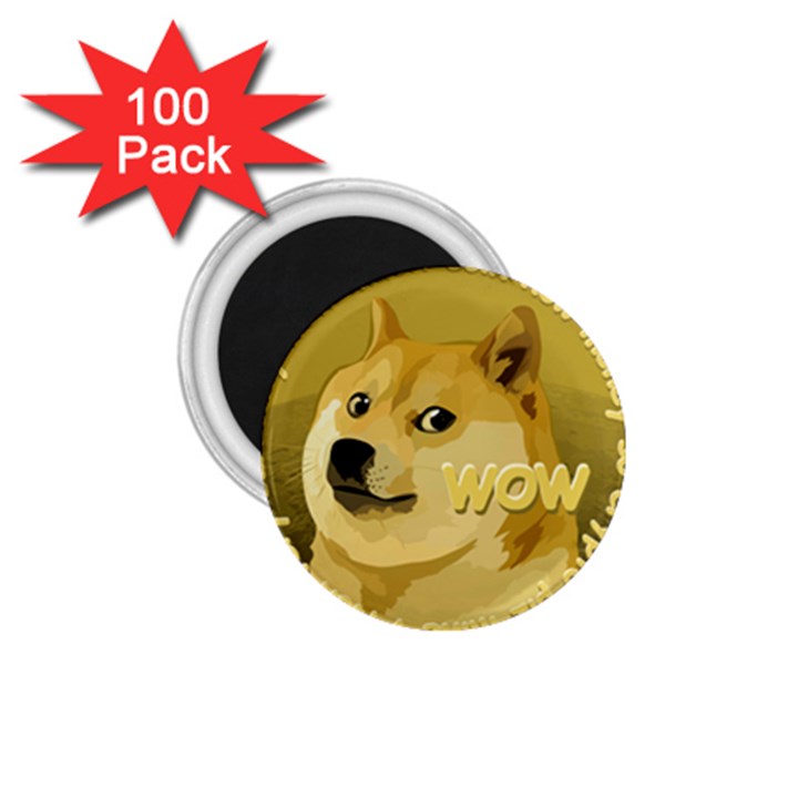 Dogecoin 1.75  Magnets (100 pack) 