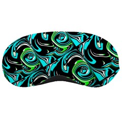 Bright Aqua, Black, And Green Design Sleeping Masks by digitaldivadesigns