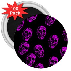 Purple Skulls  3  Magnets (100 Pack) by ImpressiveMoments