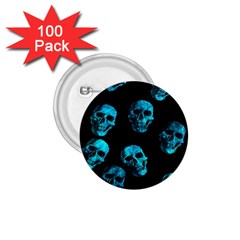 Skulls Blue 1 75  Buttons (100 Pack)  by ImpressiveMoments