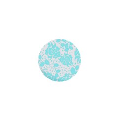 Floral Wallpaper Aqua 1  Mini Magnets by ImpressiveMoments