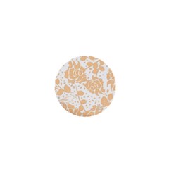 Floral Wallpaper Peach 1  Mini Magnets by ImpressiveMoments