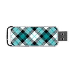 Smart Plaid Teal Portable Usb Flash (two Sides) by ImpressiveMoments