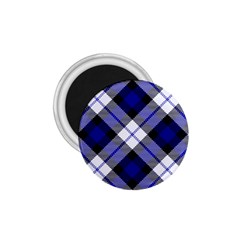 Smart Plaid Blue 1 75  Magnets by ImpressiveMoments