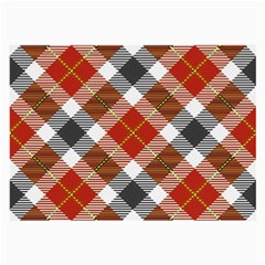 Smart Plaid Warm Colors Large Glasses Cloth by ImpressiveMoments