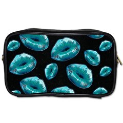 Turquoise Sassy Lips  Toiletries Bags by OCDesignss